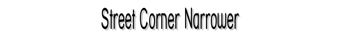 Street Corner Narrower font
